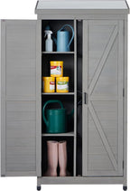 68'' Outdoor Storage Cabinet, Wooden Garden Tool Cabinet by Mederlo