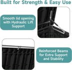260 Gallon Waterproof Outdoor Storage Box, UV Resistant Resin Deck Box - Image 6