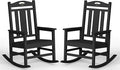 Oversized Outdoor Rocking Chairs Set of 2, 380lbs Heavy-Duty Large Patio Rocker by CIOKEA