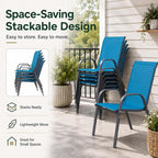 Majnesvon Outdoor Patio Chairs Set of 6, Stackable Patio Chairs, Front Porch - Image 5
