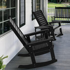 GREENVINES Oversized Outdoor Rocking Chairs Set of 2, HDPE Rocker - Image 6