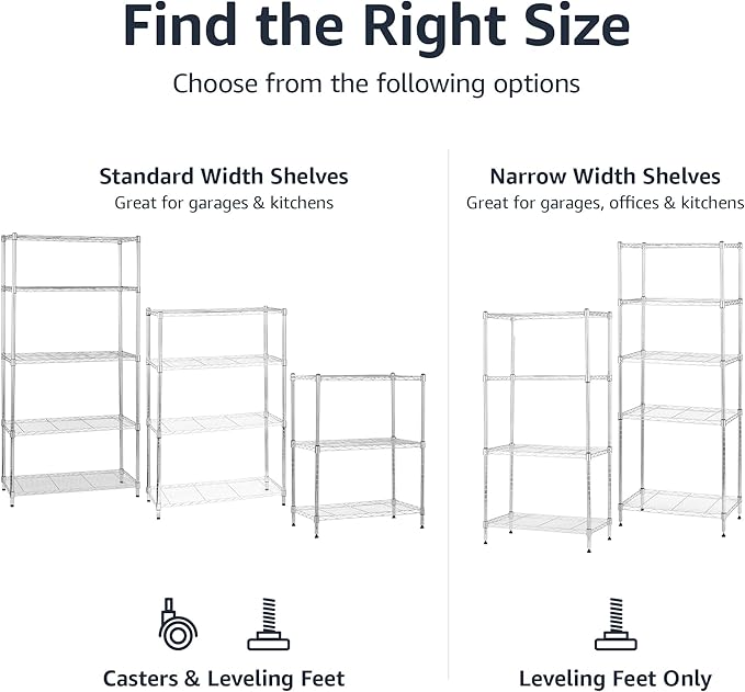 Amazon Basics 4-Shelf Adjustable Storage Shelving Unit - Image 6