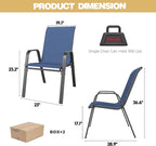 Patio Dining Chairs Set of 8 Outdoor Stackable Dining Chairs - Image 3