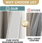H.VERSAILTEX Linen Blackout Curtains Durable Thick Textured Linen Look 100% - Image 4