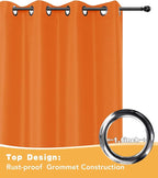 Outdoor Curtains for Patio Waterproof 4 Pcs 54x84 Inch Mecca Orange | Poolside - Image 4