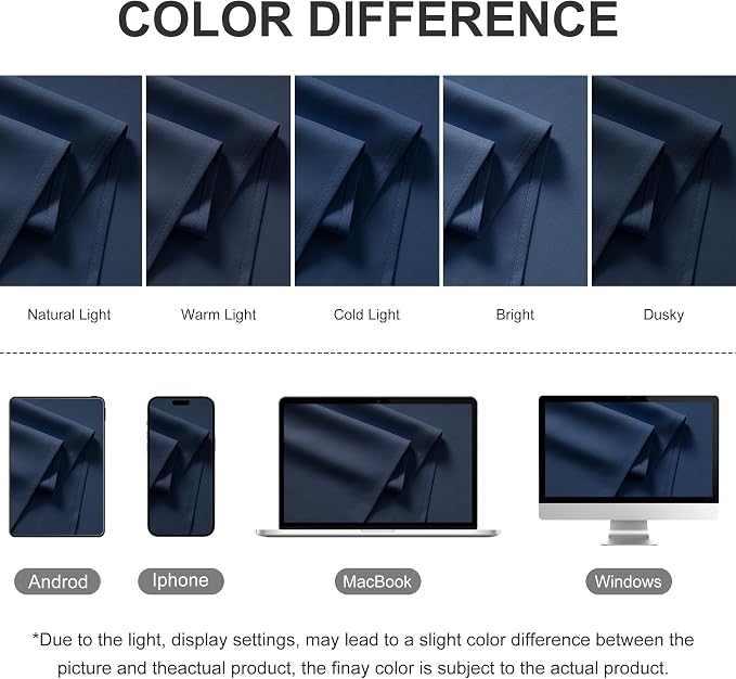 RYB HOME Outdoor Curtains for Patio Deck, Waterproof & Block Sunlight | Thermal - Image 8