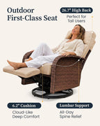 Resort-Grade Recliners Patio Furniture, 6.2" Ultra Thick Cushions | Heavy Duty - Image 6