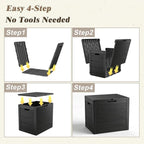 35 Gallon Outdoor Storage Box Waterproof, Deck Boxes Outdoor Waterproof - Image 6