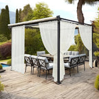 MIULEE Ivory Waterproof Outdoor Sheer Curtains - Image 2