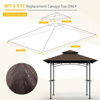 Grill Gazebo Canopy Replacement, 5 x 8 Ft, UV Resistant, Water Resistant - Image 2