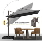 9x12 FT Cantilever Patio Umbrella, Large Rectangular Offset Outdoor Umbrella - Image 4