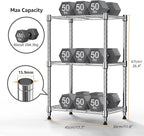 M MZG 450 lbs Wire Storage Shelving 3-Tier Utility Shelving Unit Steel - Image 3