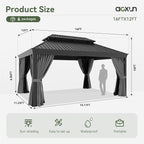 Aoxun Hardtop Gazebo 12x16 - Image 9