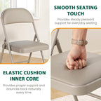 6 Pack Padded Folding Chairs, Portable Metal Foldable Chairs - Image 5