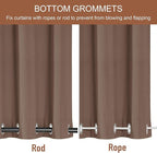 RYB HOME 2 Panels Outdoor Curtains - Image 3