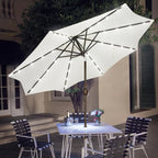 9 ft Solar Umbrella, 32 LED Lighted Patio Umbrella, Table Market Umbrella - Image 6