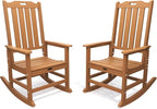 THOEOE Outdoor Rocking Chairs Set of 2, Oversized Patio Rocking Chair | HDPE by THOEOE