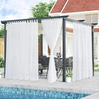 NICETOWN 2 Panels Sheer Outdoor Curtains Extra Wide by NICETOWN