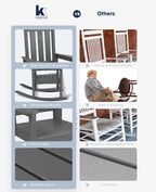 Oversized Outdoor Rocking Chair, HDPE Patio Rockers - Image 8