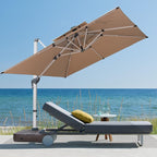 Cantilever Patio Umbrella with Cross Base and Cover Included - Image 3