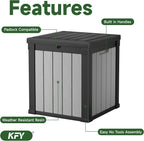 50 gallon deck box, All-weather resin material outdoorstorage box easy to - Image 3