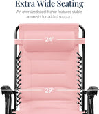 Best Choice Products Oversized Padded Zero Gravity Chair, Folding Outdoor Patio - Image 3