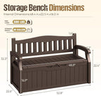 80-Gallon Outdoor Storage Bench, Waterproof Deck Box - Image 3