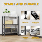 M MZG 750 lbs 3 Tier Shelf Metal Storage Shelves Wire Rack Closet Organizers - Image 7
