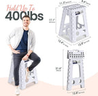 Delxo 17.5 Inch Folding Step Stool, Foldable Step Stool - Image 2