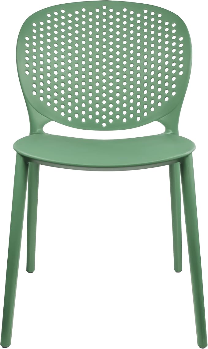 2xhome Set of 3 Patio Dining Chairs | Modern Stackable Outdoor Pool Side Chair - Image 6