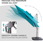 JZAC & QZYD 9x9 FT Cantilever Offset Patio Umbrella - Image 6