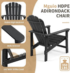 Oversized Stackable Adirondack Chair, HDPE All-Weather Fire Pit Chair | - Image 5