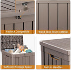 PatioZen 50 Gallon Resin Deck Box, Lockable Patio Outdoor Storage Box - Image 5