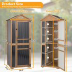 Outdoor Storage Cabinet, Extra-Tall Shed - Image 7