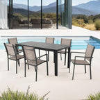 Patio Dining Chairs, All-Weather Textilene Outdoor Dining Chair Set of 4 - Image 8