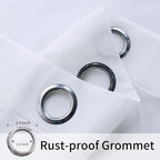 BONZER White Outdoor Sheer Curtains - Image 3