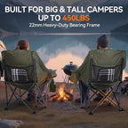 Oversized Camping Chair, Padded Camping Chairs Support 450LBS - Image 5