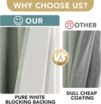 H.VERSAILTEX Linen Blackout Curtains 45 Inches Long 100% Absolutely Blackout - Image 3