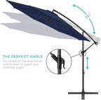 Best Choice Products 10ft Offset Cantilever Hanging Market Patio Umbrella - Image 4