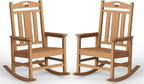 Oversized Outdoor Rocking Chairs Set of 2, 380lbs Heavy-Duty Large Patio Rocker by CIOKEA