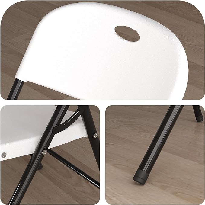 Nazhura 350 Weight Limit Heavy Duty Plastic Folding Chair - Image 7