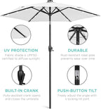 Best Choice Products 7.5ft Solar Umbrella LED Lighted Patio Umbrella, Table - Image 5