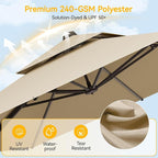 10x13 FT Patio Cantilever Umbrella, Rectangular Heavy Duty Offset Umbrella - Image 3