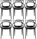 2xhome Modern Dining Chair | Stackable Indoor or Outdoor Entangled Side Chair | by 2xhome