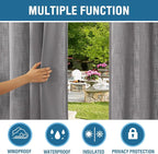 H.VERSAILTEX Linen Look Outdoor Curtains Waterproof - Image 5