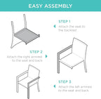 Best Choice Products Set of 2 Stackable Outdoor Wicker Dining Chairs - Image 8