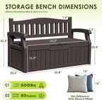Greesum 80 Gallon Outdoor Storage Bench - Image 3