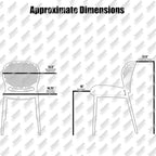 2xhome Modern Pool Patio Chair, Stackable Dining Side Chair - Image 4