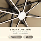Deconk 10' X 13' Patio Cantilever Outdoor Umbrella - Image 6