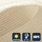 SUNNY GUARD Custom Size 14'x32' Rectangle Butter Cream UV Block Sunshade - Image 4